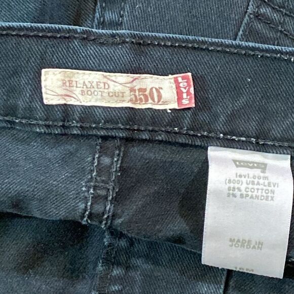 VTG,Levi's 550 Women’s Black Charcoal Relaxed Boot Cut Straight Jeans Size 16M - Picture 13 of 16